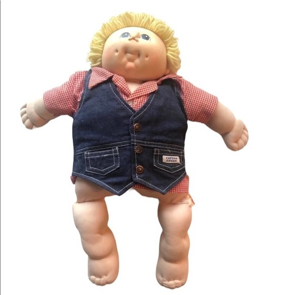 Vintage The Original Doll Baby M.N. Thomas 1984 Boy Blonde Soft Sculpture - Picture 1 of 13
